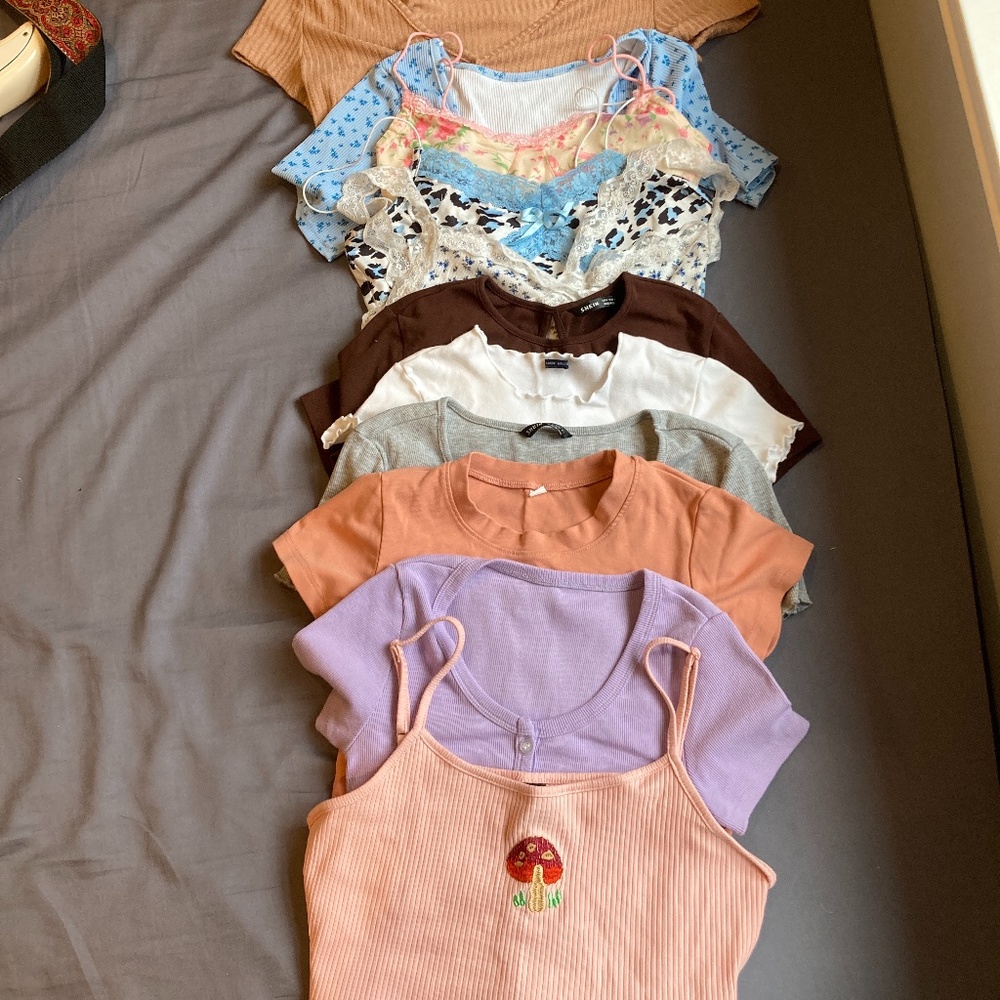 summer wardrobe!! - crop tops/tank tops style bundle (13 total)